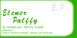 elemer palffy business card