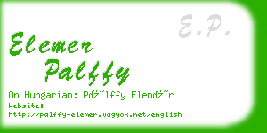 elemer palffy business card